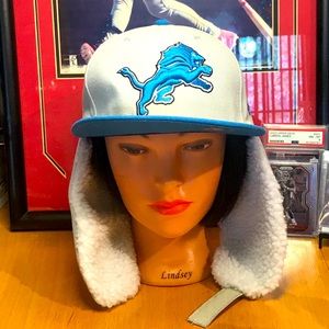 Detroit Lions Hat cap ear flaps muffs NEW Size 7